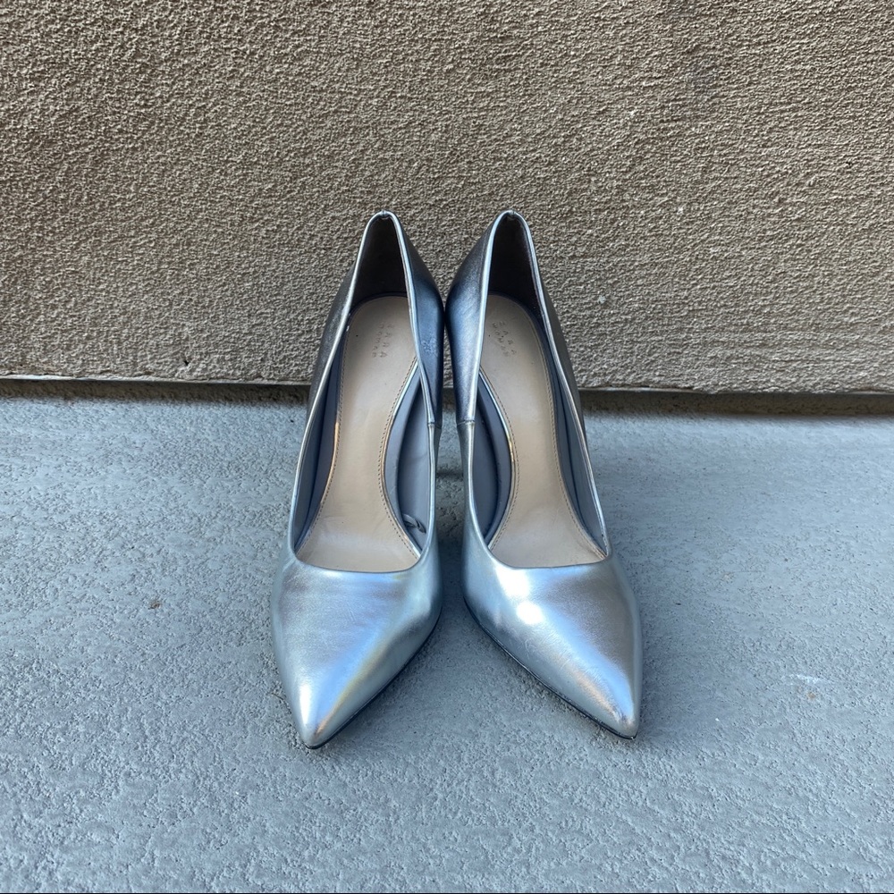 Silver Zara stilettos